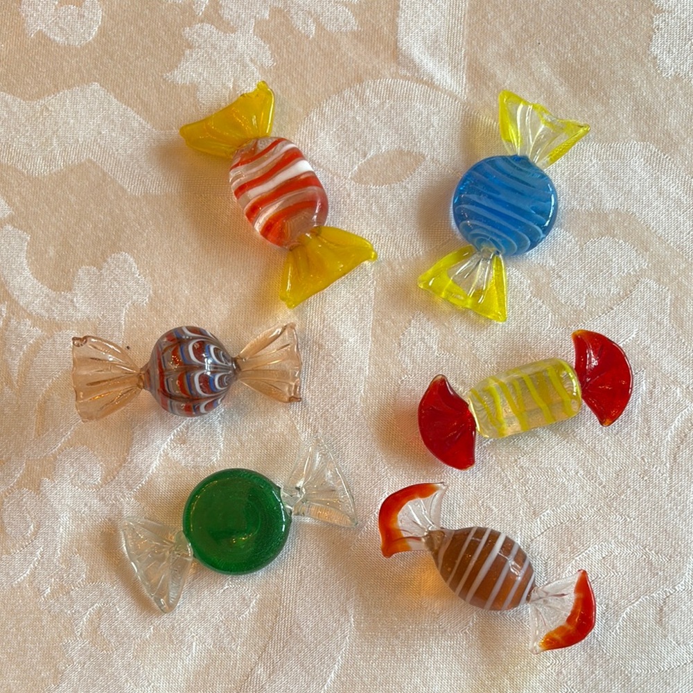 Vintage/MCM set of 6 Murano Glass candies
